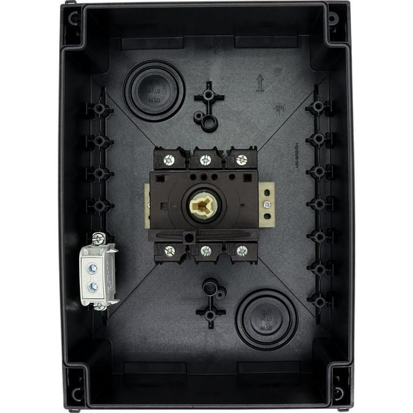 Main switch, P3, 100 A, surface mounting, 3 pole, STOP function, With black rotary handle and locking ring, Lockable in the 0 (Off) position image 54