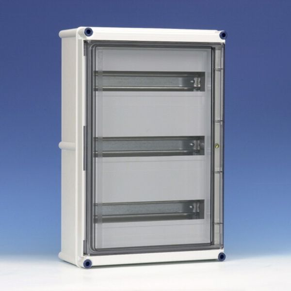 Encl. hinged cover+top head rail 3 slots, closed image 1