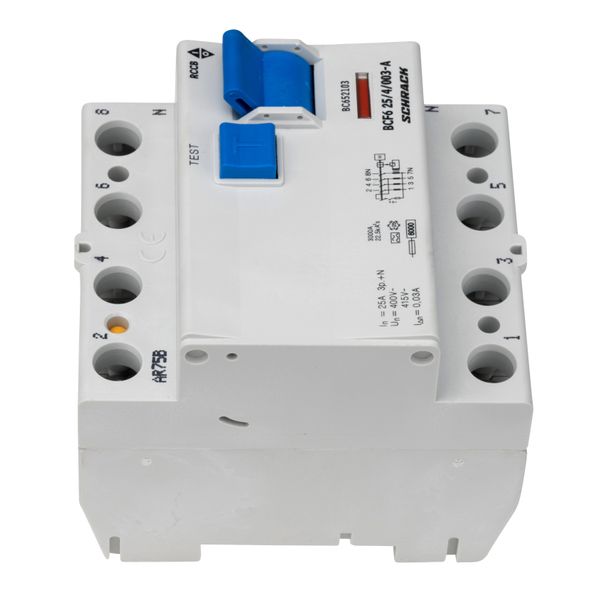 Residual current circuit breaker 25A, 4-p, 30mA,type A,6kA image 5