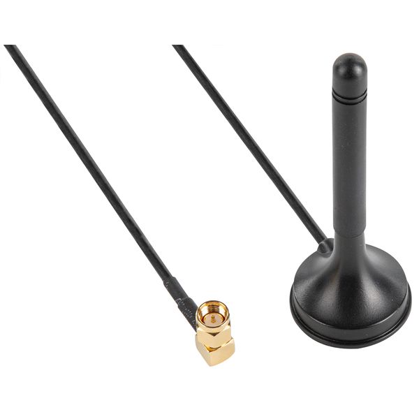 Magnetic foot antenna with 2.5m cable and SMA plug GSM/ UMTS/ LTE/ Blu image 2