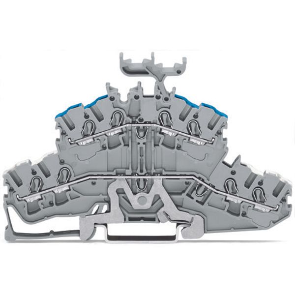 4-conductor double deck terminal block Shield/through terminal block 2 image 1