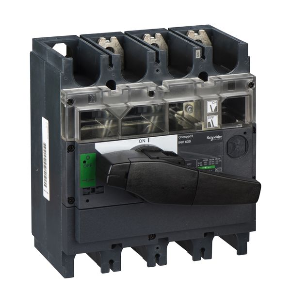 switch disconnector, Compact INV630, visible break, 630 A, standard version with black rotary handle, 3 poles image 3