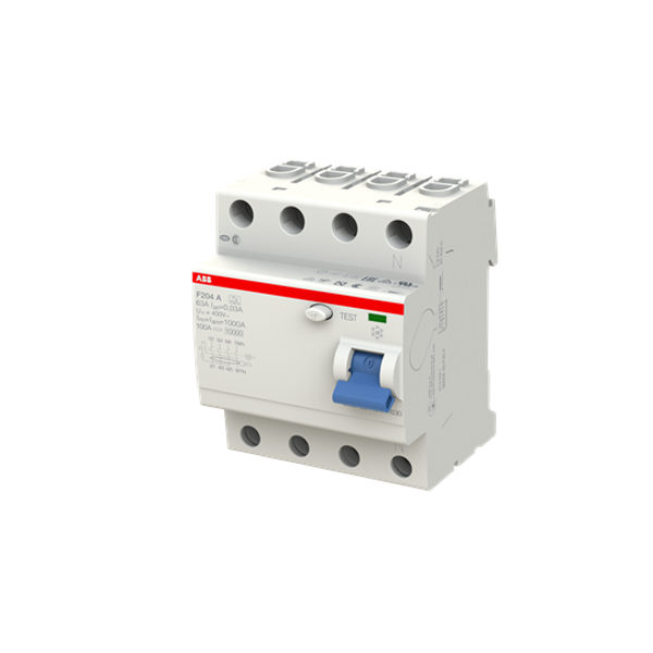 F204 A-80/0.03 Residual Current Circuit Breaker 4P A type 30 mA image 6