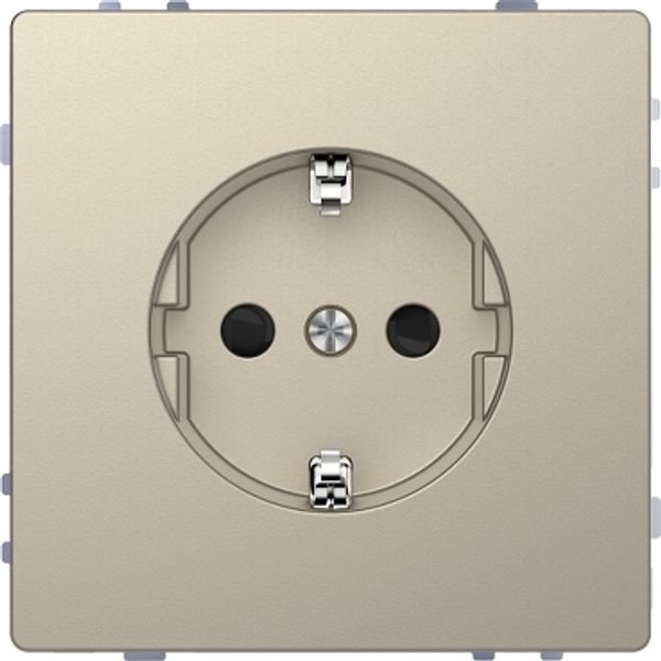 SCHUKO socket-outlet, shutter, screwless terminals, sahara, System Design image 2
