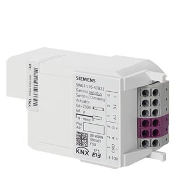 RL 526D23 - KNX Switch/dim actuator, 2 x AC 230 V, 6 A, 1...10 V image 1