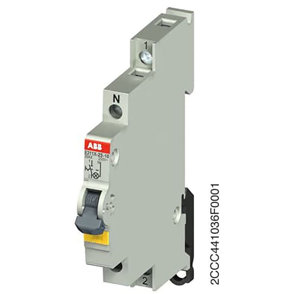 E211X-25-10ON-OFF Switch,25 A,acc. to EN 250/400 V AC,1NO,0NC,0CO, El. Color:Grey,1LED,Yellow, MW:0.5 image 2