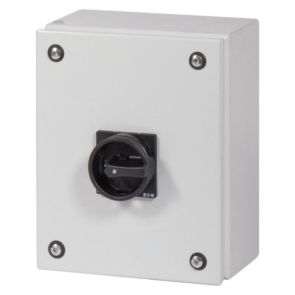 Main switch, T3, 32 A, surface mounting, 3 contact unit(s), 3 pole, 2 N/O, 1 N/C, STOP function, With black rotary handle and locking ring, Lockable i image 6