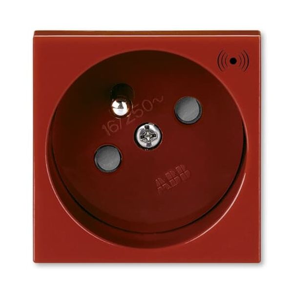 5585N-C02357 R1 Socket outlet 45×45 with earthing pin, shuttered, with surge protection ; 5585N-C02357 R1 image 2