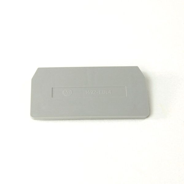 Terminal Block, End Barrier, Gray, for 1492-L4, LG4 image 1