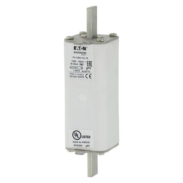 Fuse-link, high speed, 125 A, DC 1500 V, 1XL, 51 x 189 mm, gPV, IEC, UL, with indicator image 7