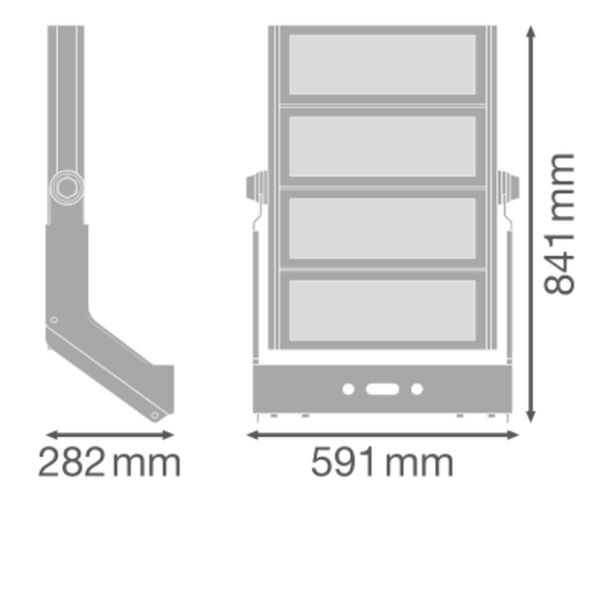 FLOODLIGHT MAX 1200W LUMINAIRE HEAD 757 SYM 60 WAL image 10