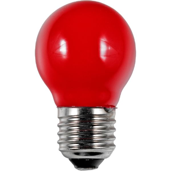 LED E27 Fila Ball G45x75 230V 1W AC Red Non-Dim image 1