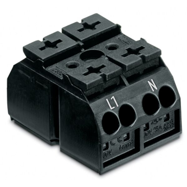 862-1532 4-conductor chassis-mount terminal strip; without ground contact; L1-N image 4