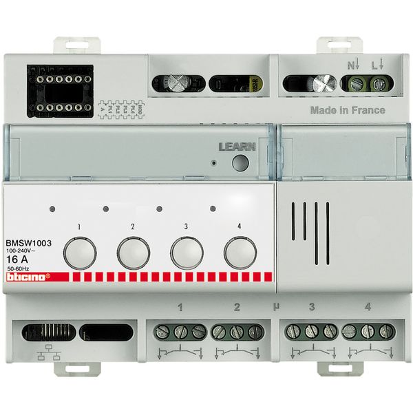 4 relay DIN actuator 16A 100/240V image 2