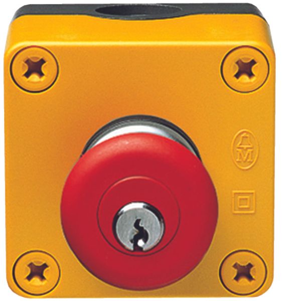 External emergency stop button with key image 1