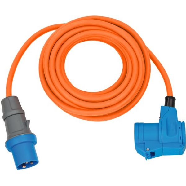CEE Extension Cable IP44 For Camping/Maritim IP44 10m orange H07RN-F 3G2.5 CEE plug, angled coupling 230V/16A image 1