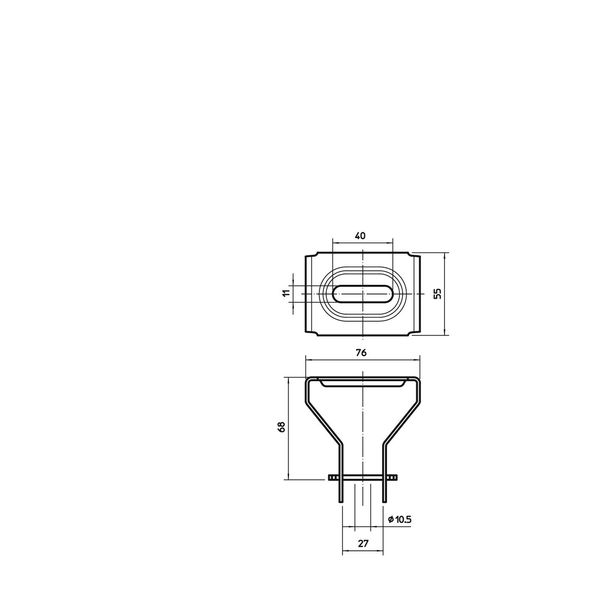 DBV FS Ceiling bracket variable 55x76 image 2