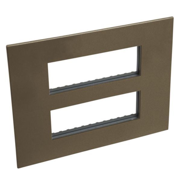 Arteor Surround Plate 2 x 6 Module Square Dark Bronze image 1