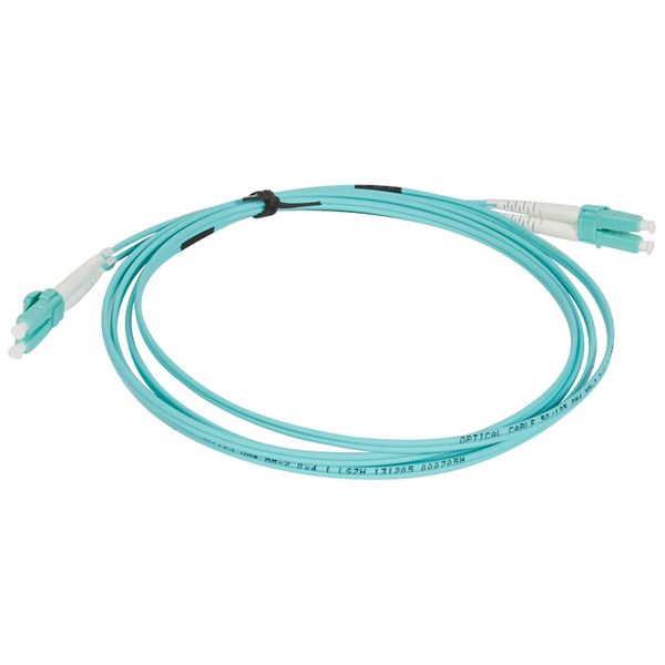 Patch cord fiber optic OM4 multimode (50/125µm) LC/LC duplex 2 meters image 1