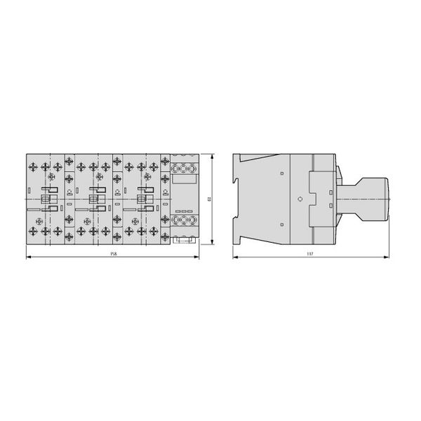 Star-Delta Contactor Combination, 7.5kW/400V, 230VAC image 3