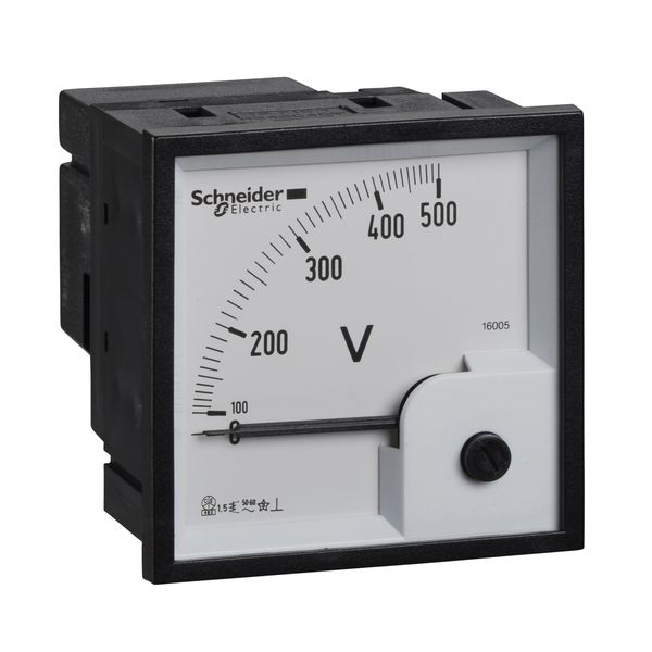 analog voltmeter VLT - 72 x 72 mm - 0..500 V image 3