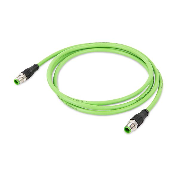 ETHERNET cable M12D plug straight M12D plug straight green image 4
