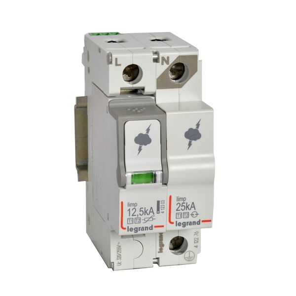 SPD -protection of main distribution board -T1+T2 -limp 12.5 kA/pole -1P+N right image 1