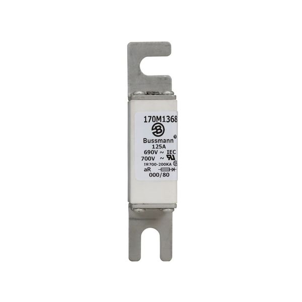 Fuse-link, high speed, 125 A, AC 690 V, DIN 000, 21 x 40 x 100 mm, aR, DIN, IEC, single indicator image 10