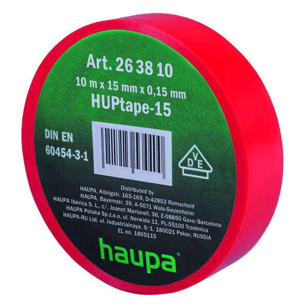 Electrical insulation tape 19 mm x 20 m red image 1