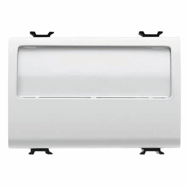 PUSH-BUTTON WITH ILLUMINATED NAME PLATE 250V ac - NO 10A - 3 MODULES - GLOSSY WHITE - CHORUSMART image 2