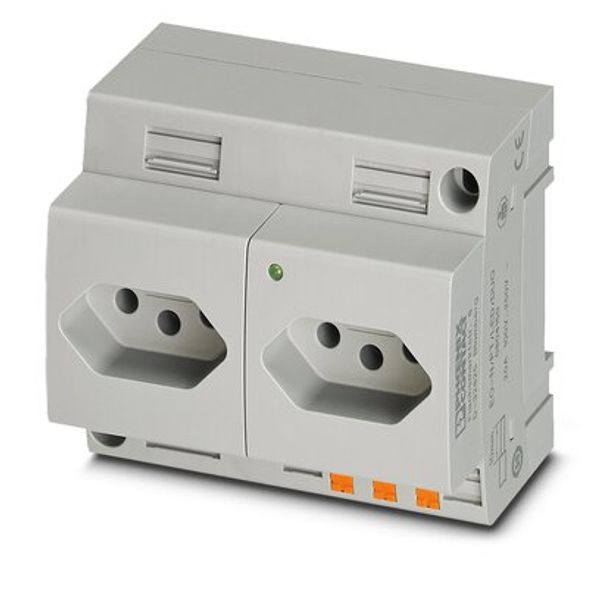 Double socket Phoenix Contact EO-N/PT/LED/DUO 250V 10A image 1