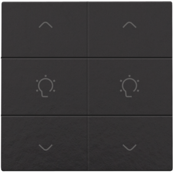 Double dimming control for Niko Home Control, piano black coated image 1