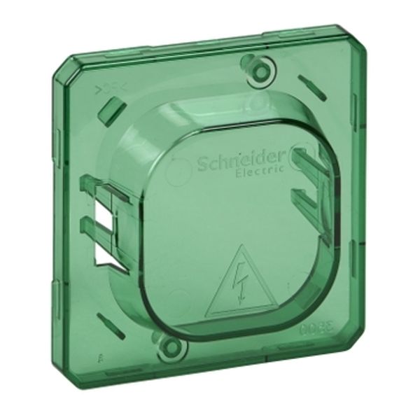 Dirt cover for switches and socket-outlets, green image 2