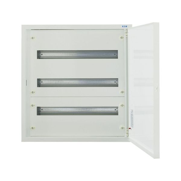 Complete flush-mounted flat distribution board, white, 24 SU per row, 3 rows, type C image 4
