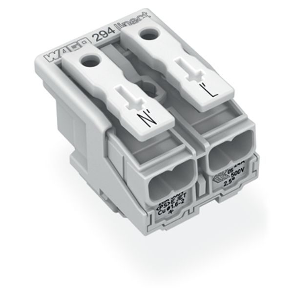 Lighting connector push-button, external for Linect® white image 3