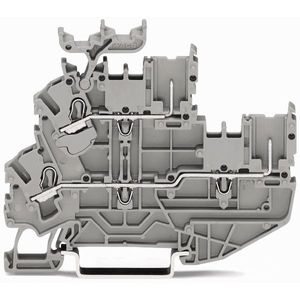 1-conductor/1-pin double deck receptacle terminal block Through/throug image 1