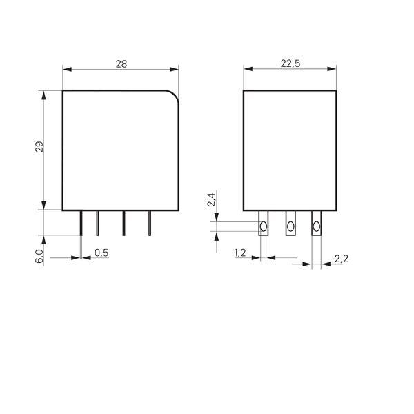 Plug-in Relay 11 pin 3 C/O 110VDC 10A, series PT image 3