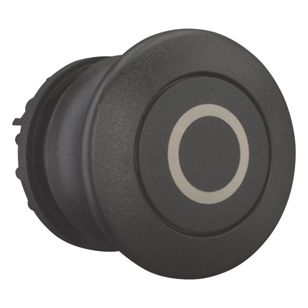 Mushroom actuator, RMQ-Titan, Mushroom, momentary, Mushroom black, black, inscribed, Bezel: black image 5