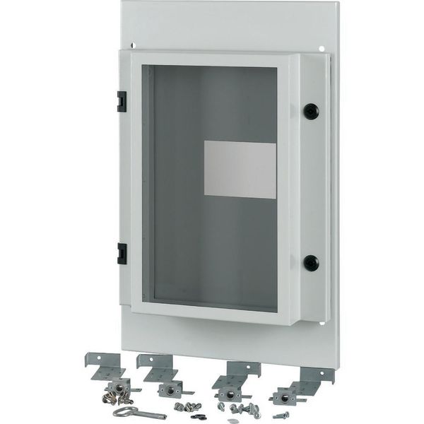 Front plate, NZM4, 3p, fixed with mechanical interlock, W=425mm, IP55, grey image 2
