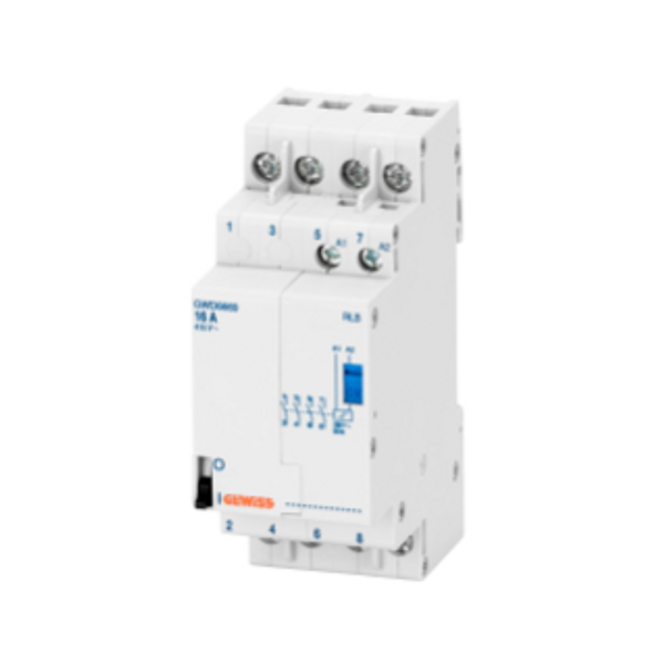 LATCHING RELAY - 16A - 4NO 230V ac - 1 MODULE image 1
