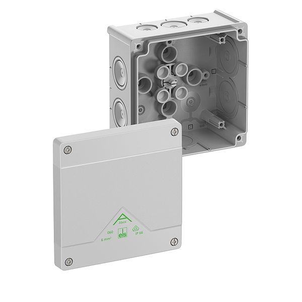 Junction box, Type of protection IP66, max. 6², Impact strength IK07, Protection class II, Ui 1000V AC, Ui 1000V DC, DLG, VDE, Halogen free image 1