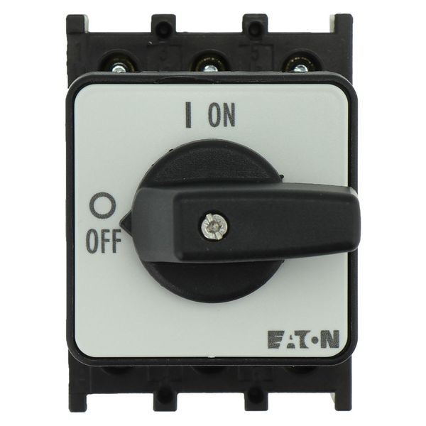 On-Off switch, P1, 40 A, flush mounting, 3 pole, with black thumb grip and front plate image 31