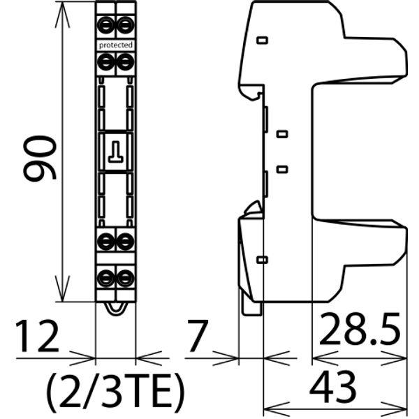 Base part 4-pole for inserting an arrester module BLITZDUCTOR XT/SP image 2