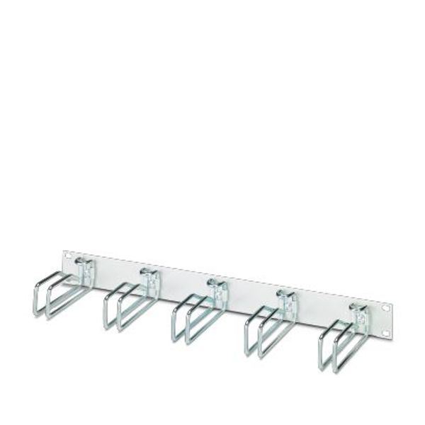Jumpering panel, 19" (gray, with 5 metal brackets) image 1