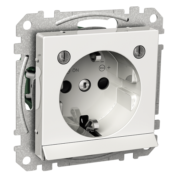 Exxact single socket-outlet with adjustable illumination light screw white image 4