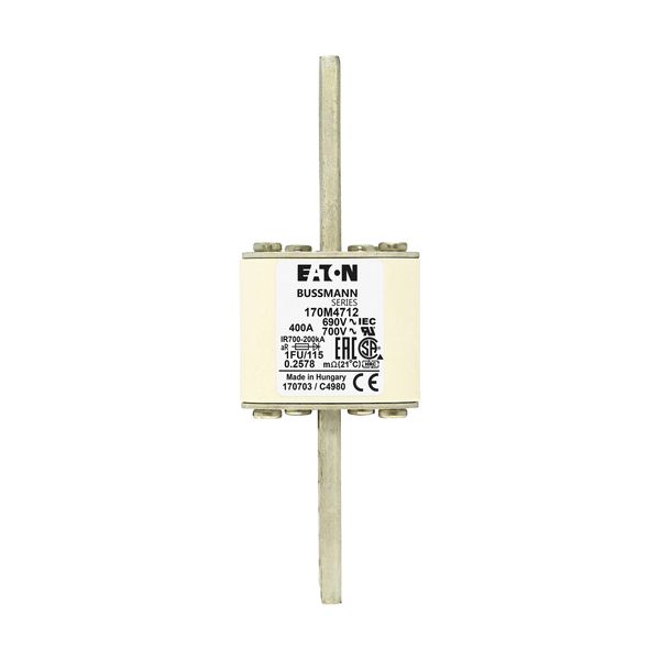 Fuse-link, high speed, 400 A, AC 690 V, size 1, 53 x 69 x 136 mm, aR, IEC, UL image 16