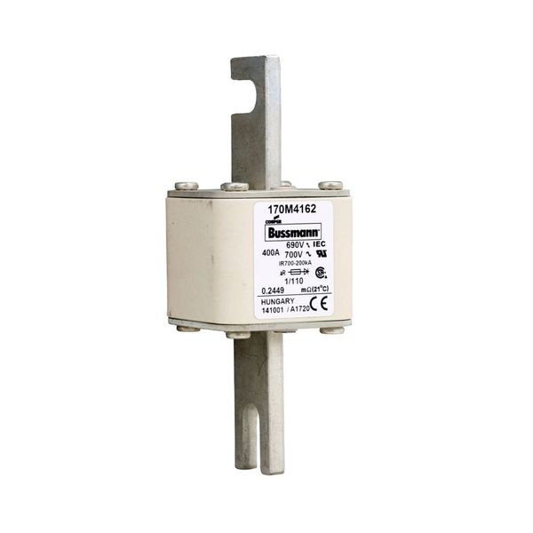 Fuse-link, high speed, 400 A, AC 690 V, DIN 1, 53 x 66 x 138 mm, aR, DIN, IEC, single indicator image 7