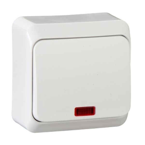 PRIMA - 1pole switch - 10AX, locator light, white image 3