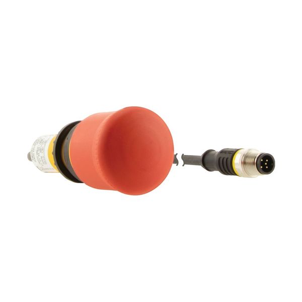 Emergency stop/emergency switching off pushbutton, Mushroom-shaped, 38 mm, Pull-to-release function, 2 NC, Cable (black) with M12A plug, 5 pole, 0.2 m image 14