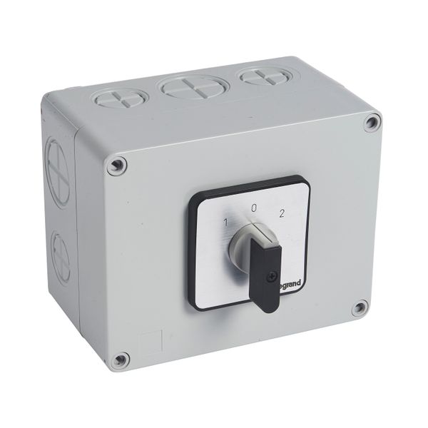 Cam switch - changeover switch with off - PR 63 - 2P - 63 A - box 135x170 mm image 1